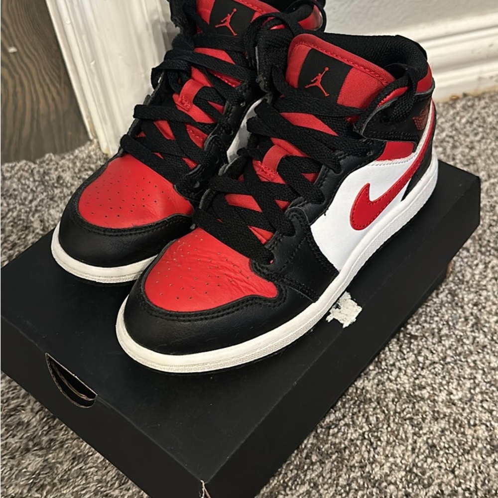 Nike Red and Black High-Top Sneakers